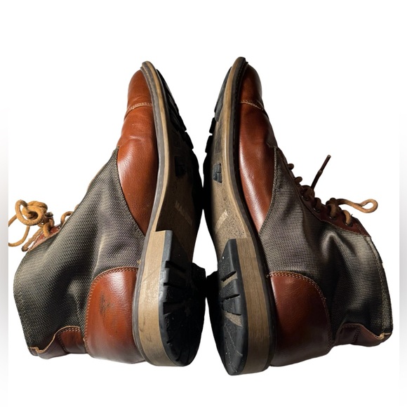 Retro Steve Madden Brown & Gray Zip Side Men’s 10 Boots - Picture 5 of 9